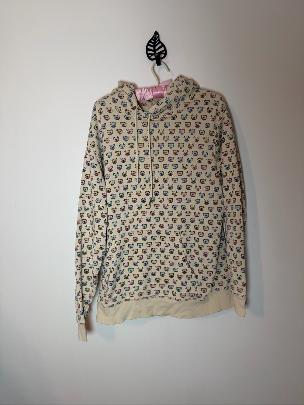 Teddy Fresh Cream Crewneck Hoodie with Multicolor Bear Print